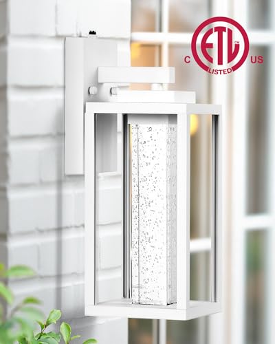 White Exterior Lighting Fixtures for House