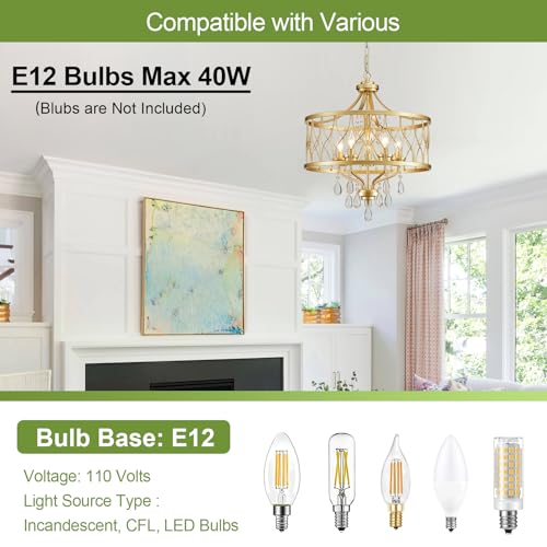Gold Crystal Chandelier