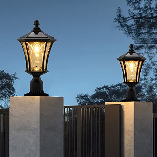 Outdoor Solar Lamp Post Light with Pier Mount Base