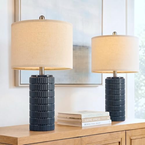 23" Blue Table Lamps (2 Count)