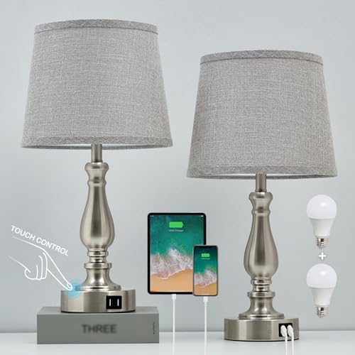 Table Lamps for Bedroom Set of 2 (2 Count)