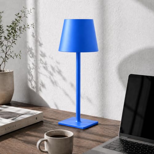 Blue Cordless Table Lamp Set of 2 (2 Count)