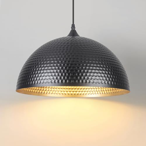 16 inch Black and Gold Pendant Light 1 Pack
