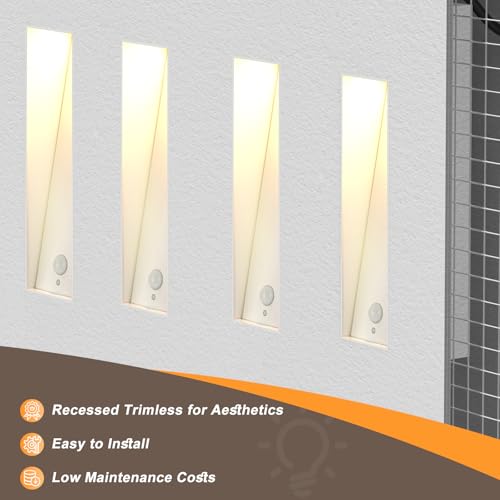 3W 3000K Recessed Motion Sensor Step Light