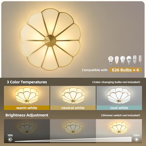 Brass Vintage Gold Ceiling Light