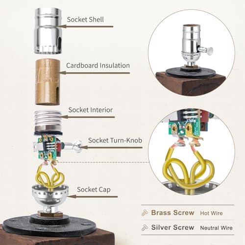 UL Listed Full Range Dimmer Lamp Socket Replacement
