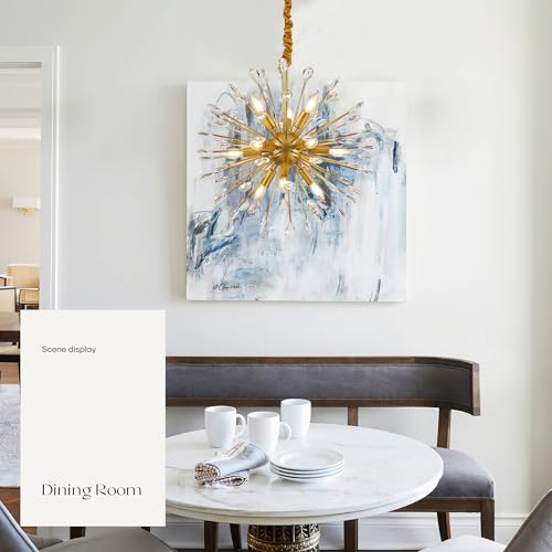 12 Light Gold Sputnik Chandelier