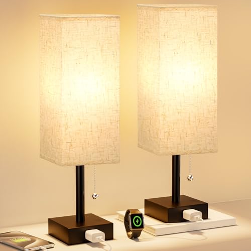 Bedside Lamp for Bedroom Set of 2 (2 Count)