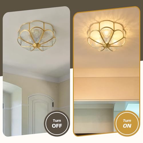 Gold Brass Vintage Ceiling Light