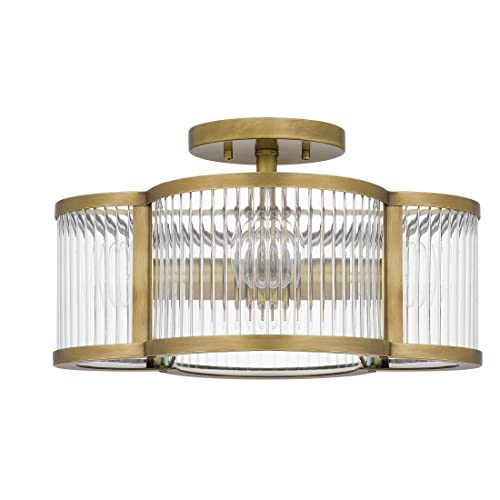 Aster 4 Light Weathered Brass Semi