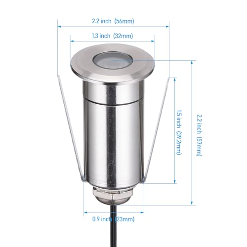 12 Pack 3000K Recessed Low Voltage Deck Light (12 Count)