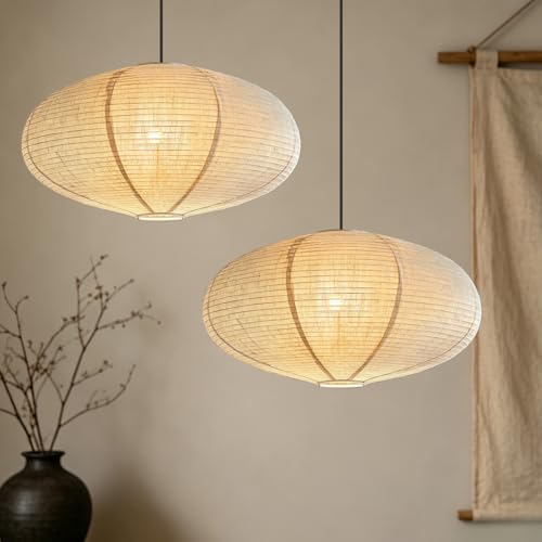 2PCS Oval Hanging Lamp Shade 20INCH off (2 Count)