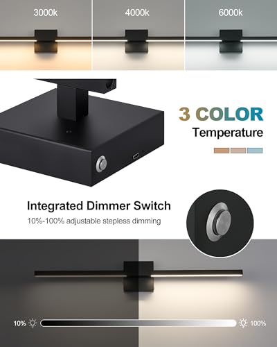 Black Battery Operated Wall Sconce with Remote Control 40 Inch