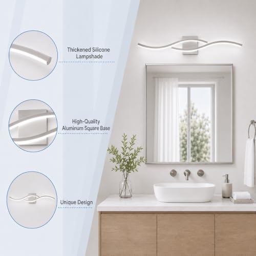 Modern Vanity Lights Dimmable Bathroom Light Fixtures Over Mirror Bathroom LED Vanity Light for Bathroom Living Room