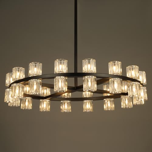 32 Light Black Crystal Chandelier
