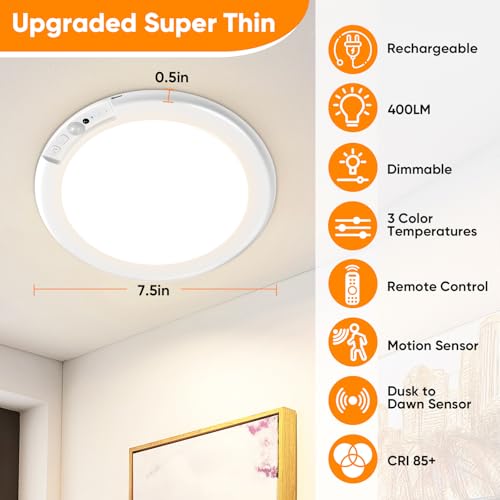 Rechargeable Motion Sensor Ceiling Light