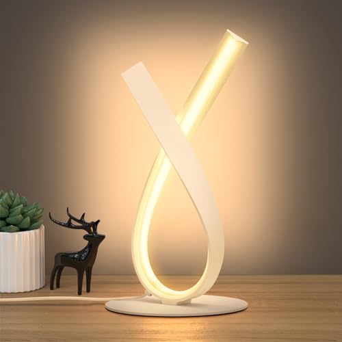 White Spiral LED Table Lamp