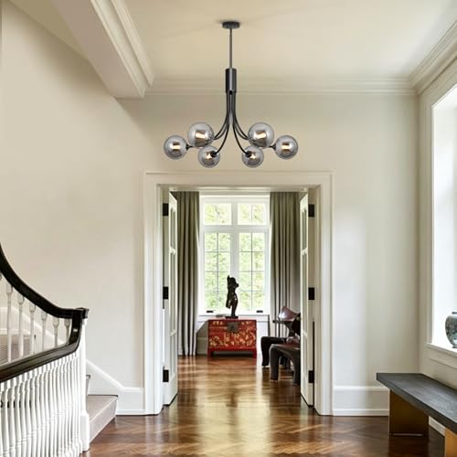Mid Century Modern Chandelier 6 Light Sputnik Dining Room Light Fixture