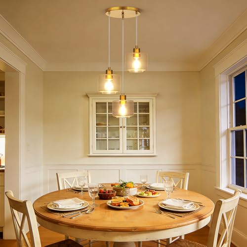 Brushed Gold Dining Room Chandelier Light Fixture