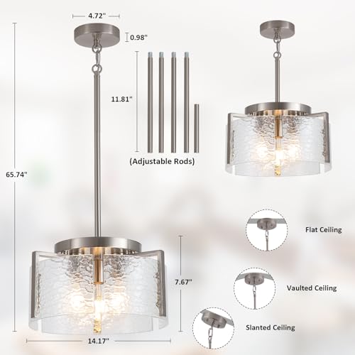 Nickel Chandelier for Dining Room Light Fixture
