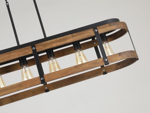 Rustic Farmhouse Wood Kitchen Island Lighting