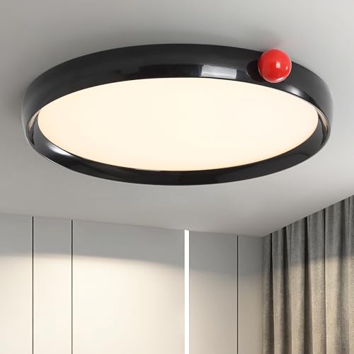Black Round Flat Panel Light