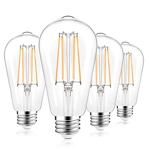 ST58 E26 LED Light Bulbs (4 Count)