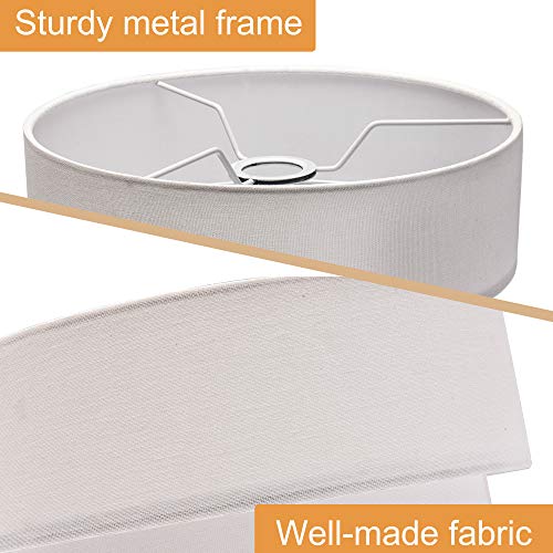 3 tier Drum Linen Lamp Shade for Pendant Lamp Floor Lamp Chandelier Replacement Shade Clip on Bulb Classic Round Lampshade Cover Only