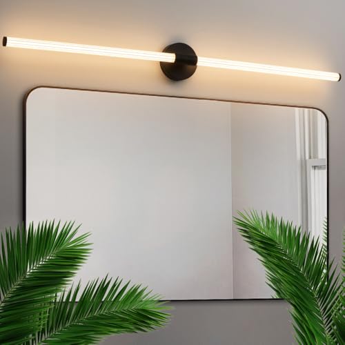 Bathroom Vanity Lights 47" Long LED Vanity Light Bar Black