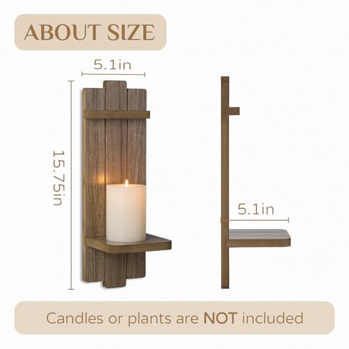 Wall Candle Holder Decor Set of 2 for Fireplace (2 Count)