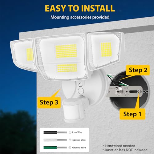 90W 10000LM LED Security Lights Motion Sensor Outdoor Lights