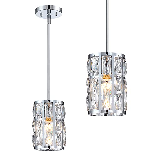 Modern Crystal Pendant Light Fixture 2 (2 Count)