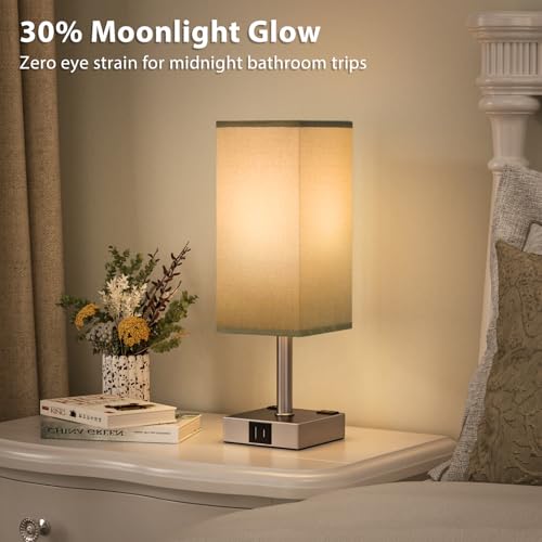 Grey Touch Lamps Set of 2 for Bedroom (2 Count)