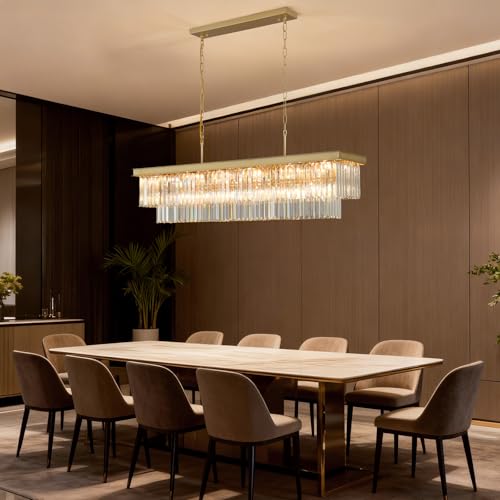 Gold Crystal Chandeliers for Dining Room