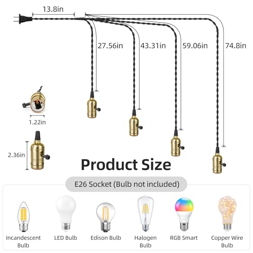 Plug in Pendant Light Cord Kit