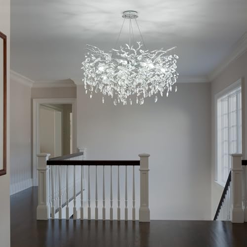 Modern Crystal Tree Branch Chandelier (9 Count)
