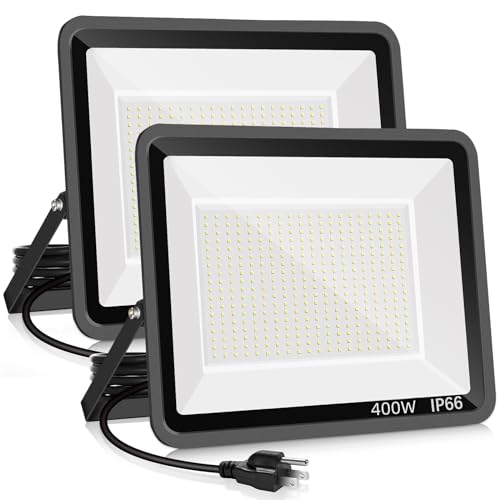 2 Pack 400W LED Flood Light Outdoor (2 Count)