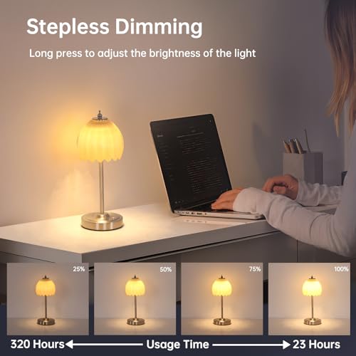 Tulip Table Lamp with 5200mAh Battery & Touch Control