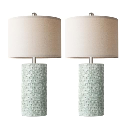 23" Modern Ceramic Table Lamp Set of 2 (2 Count)