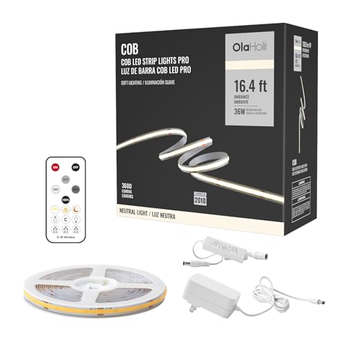 16.4ft COB LED Strip Light with Remote (16.4 Foot)