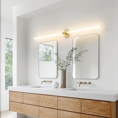 Gold Bathroom Vanity Lights 47" Long LED Vanity Light Bar