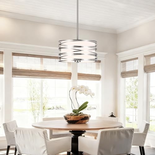 12.6'' Brushed Nickel Drum Chandelier