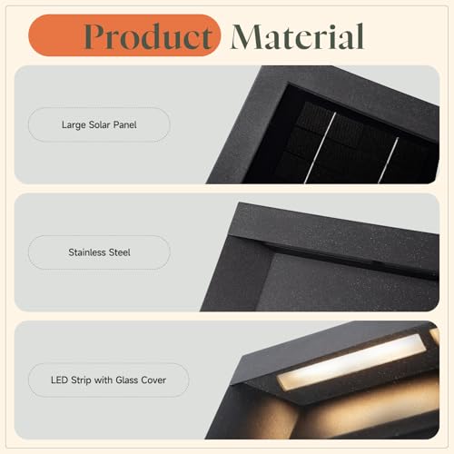 11.8'' Solar Post Lights Outdoor