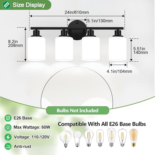 4 Light Bathroom Light Fixtures