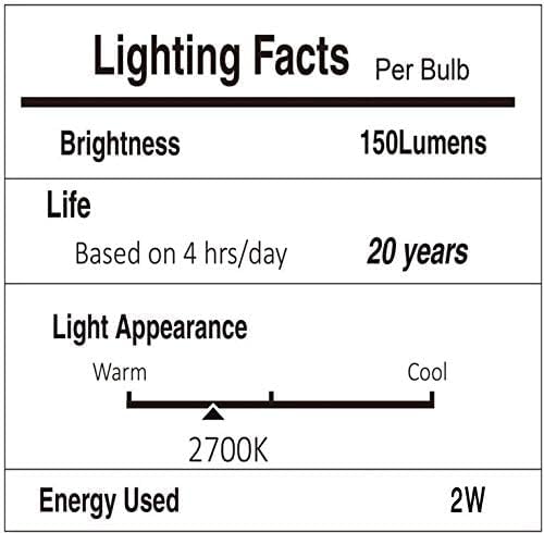 36 FT Outdoor String Lights 2W LED Antique Edison Waterproof ETL (36 Foot)