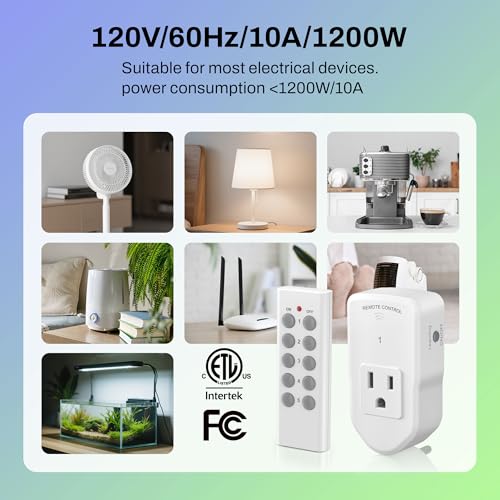 Wireless Remote Control Outlet Electrical Switch for Lights (5 Count)