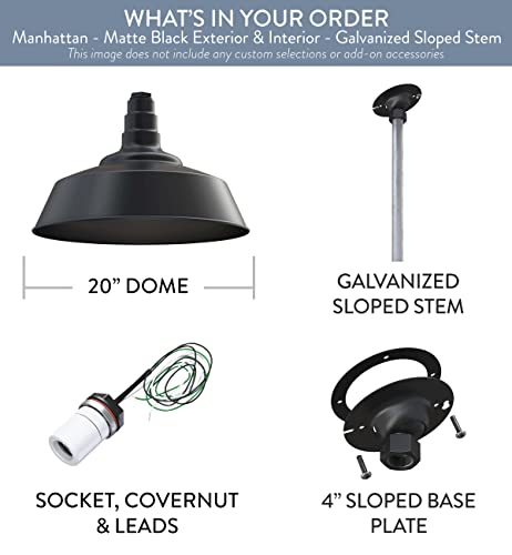 Industrial Pendant Light 20 Inch Extra Large Steel Warehouse