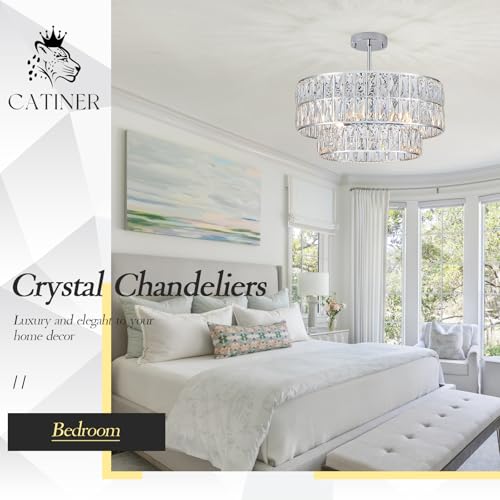 Chrome Crystal Chandelier 20" 6