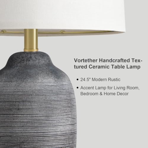 24.5" Vintage Ceramic Table Lamp Single