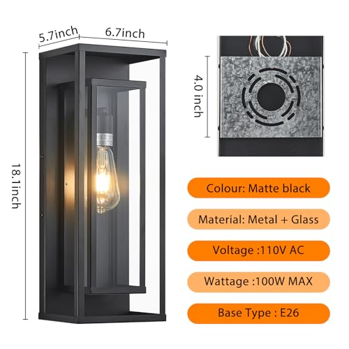 18In Outdoor Wall Lights (2 Count)